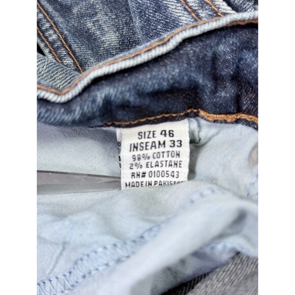 Y2K Baggy Wide Leg Jean Men 50x27 Evolution in Design Ripped Blue Hip Hop Skater - Picture 6 of 14